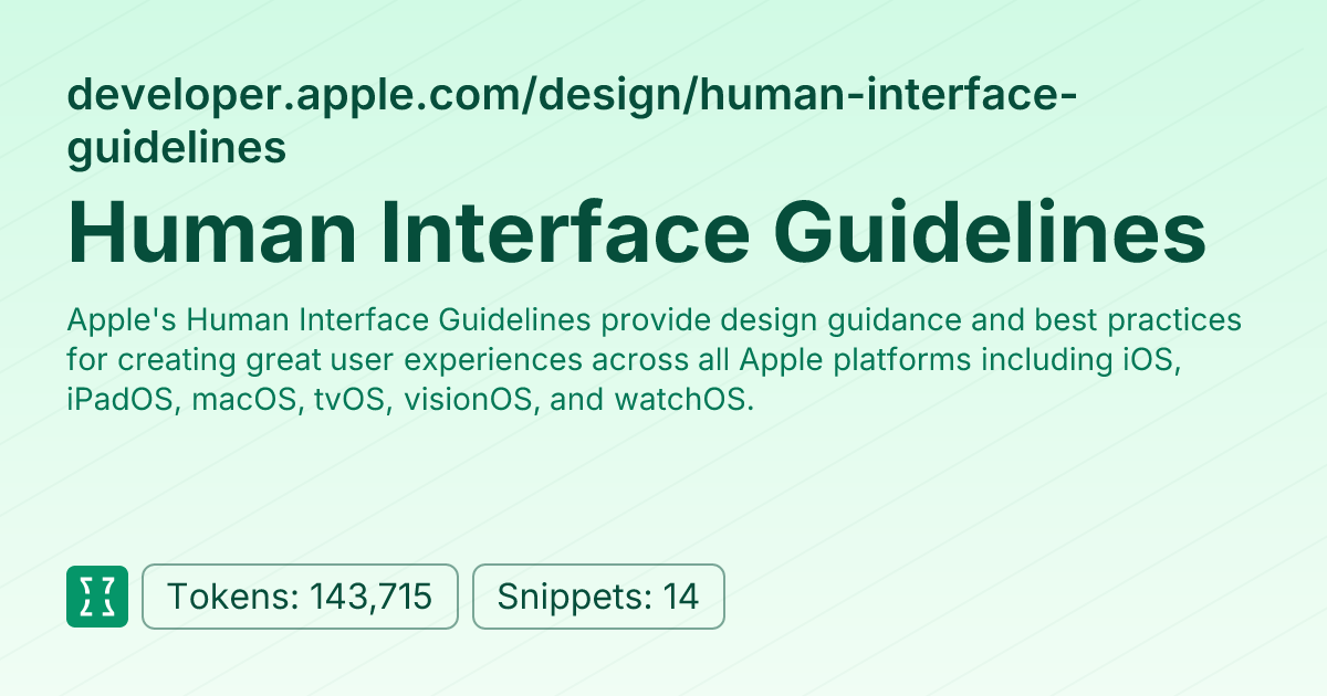 Human Interface Guidelines Websites Developer Apple Design Human