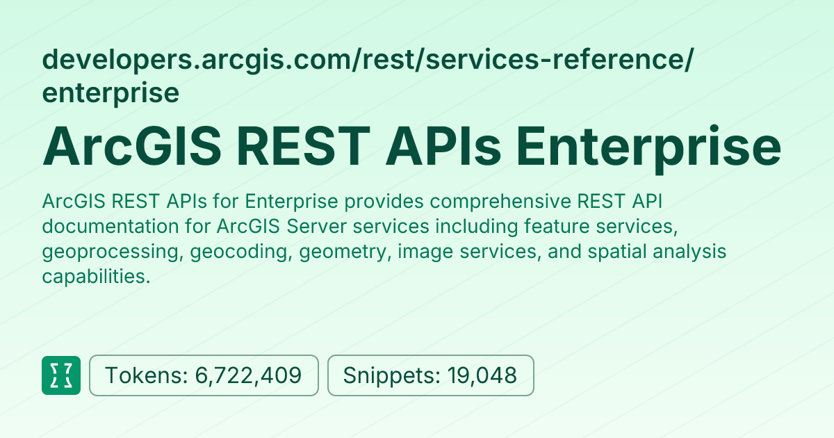 ArcGIS REST APIs Enterprise (websites/developers_arcgis_rest_services ...