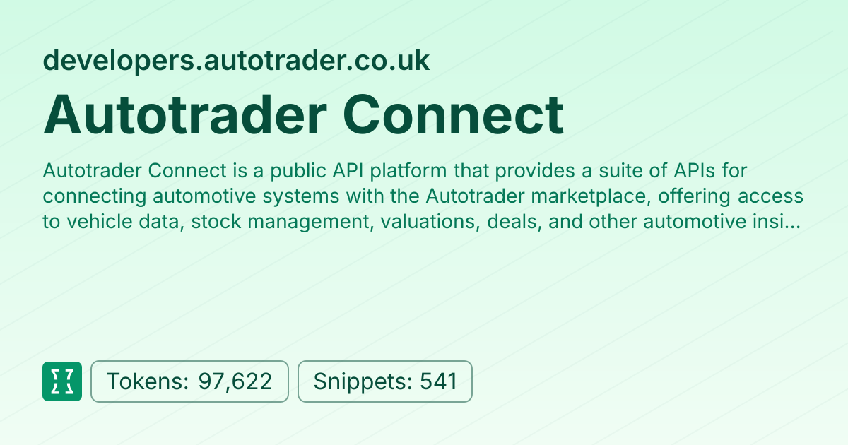 Admin - websites/developers_autotrader_co_uk | Context7 | Context7