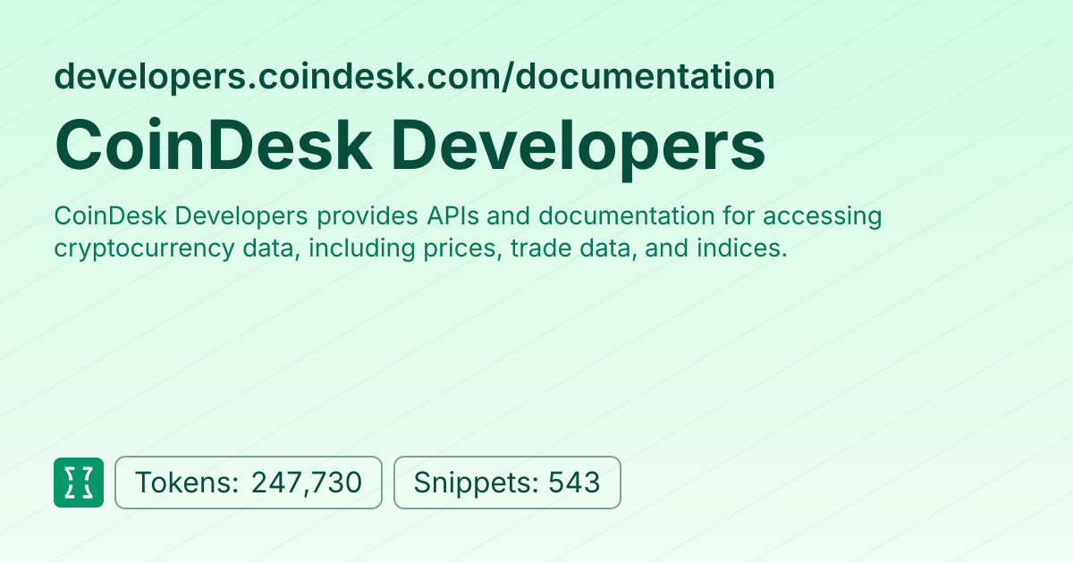 Admin - websites/developers_coindesk | Context7 | Context7