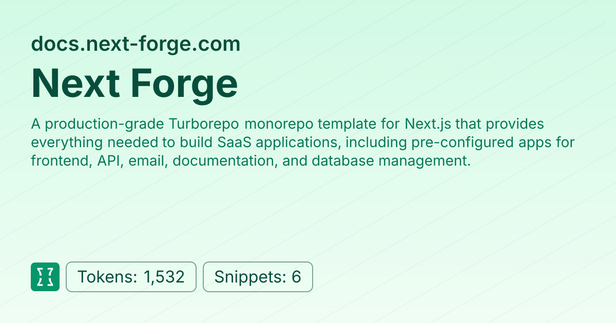 Admin - websites/next-forge | Context7 | Context7