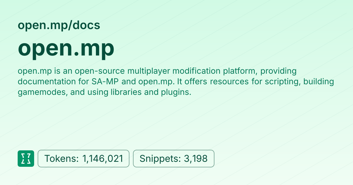 Admin - websites/open_mp | Context7 | Context7