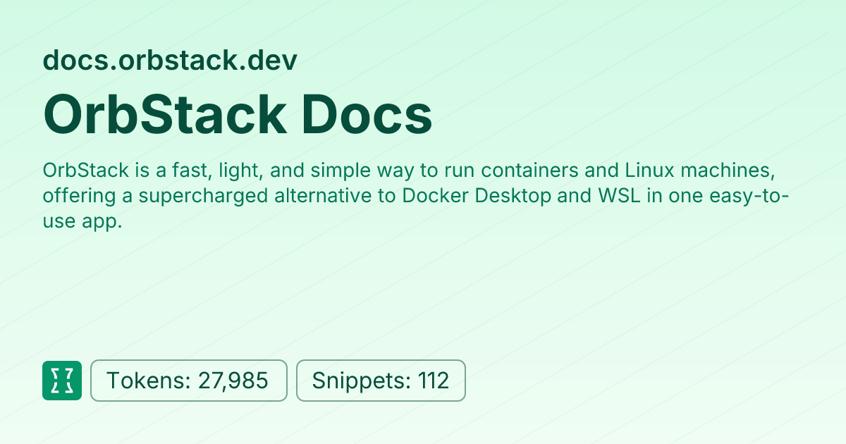 Admin - websites/orbstack_dev | Context7 | Context7