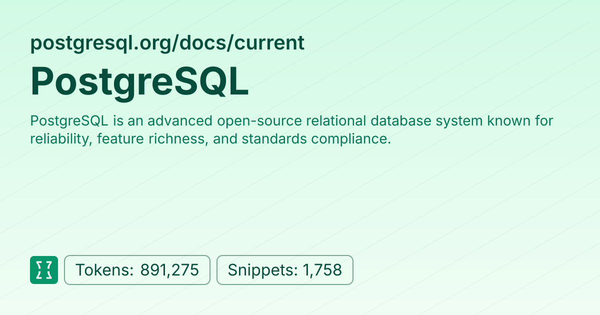 Admin - websites/postgresql_current | Context7 | Context7
