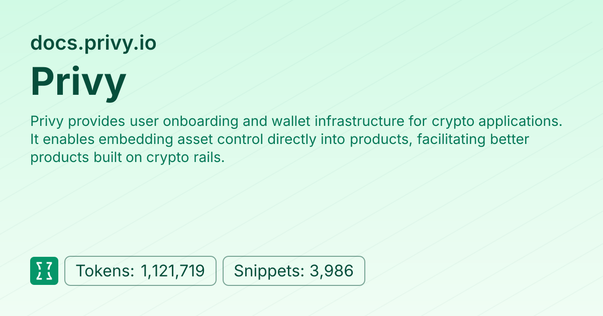 Admin - websites/privy_io | Context7 | Context7