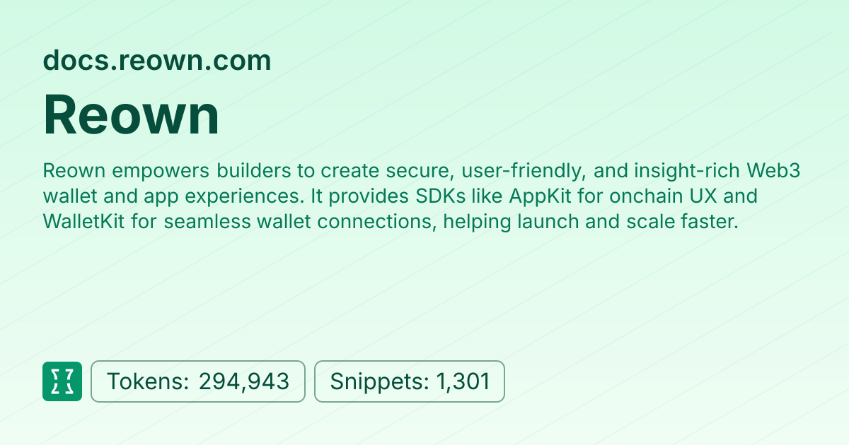 Admin - websites/reown | Context7 | Context7