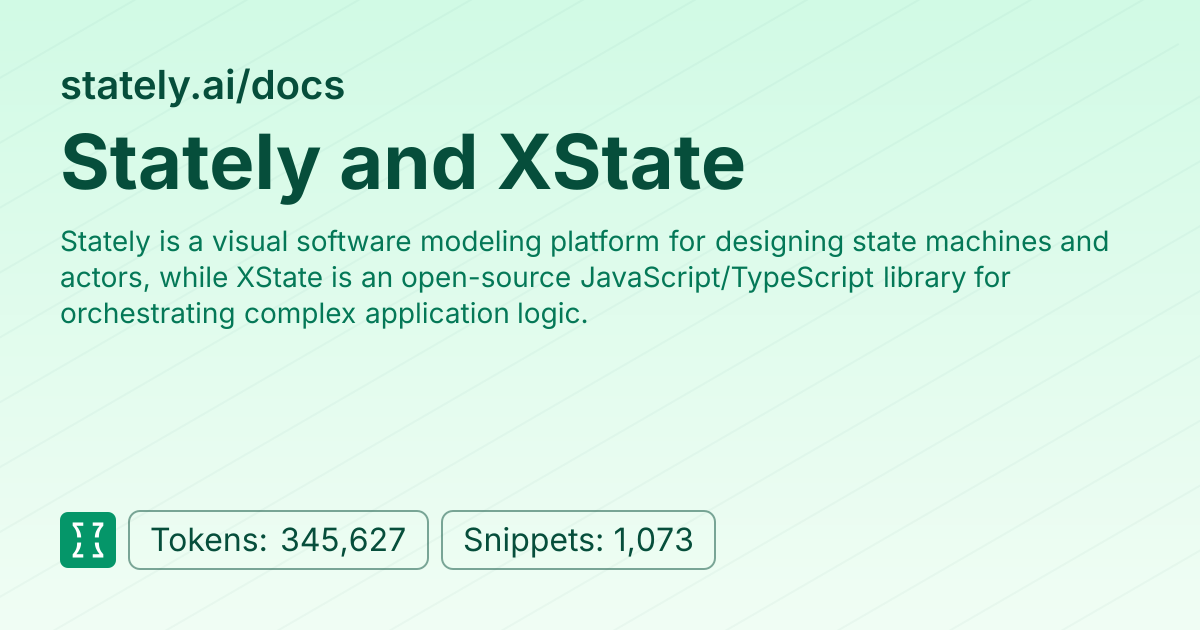Admin - websites/stately_ai | Context7 | Context7