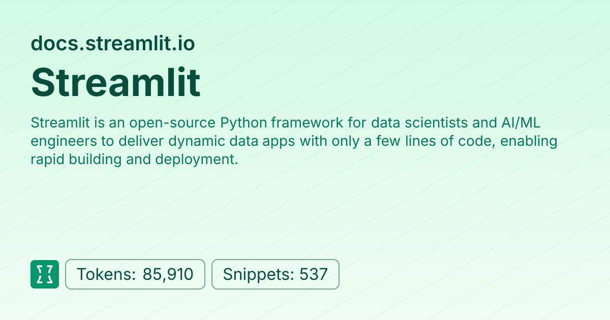 Admin - websites/streamlit_io | Context7 | Context7
