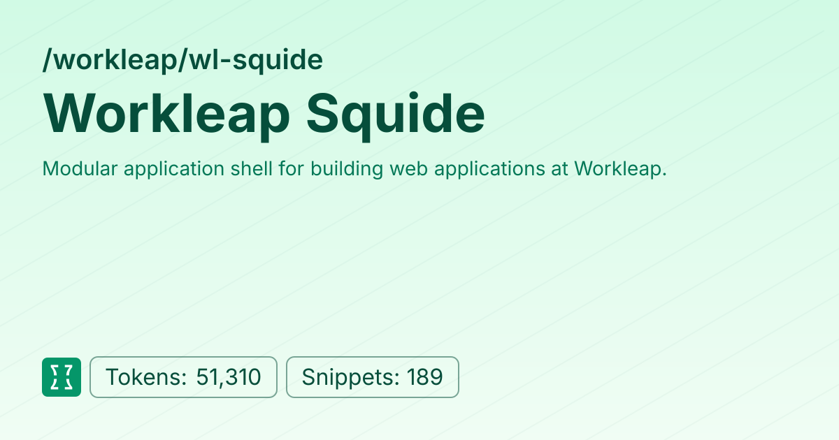 Admin - workleap/wl-squide | Context7 | Context7